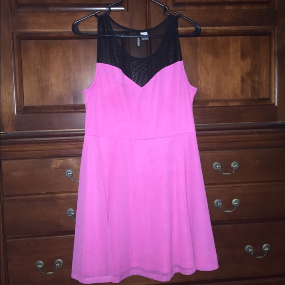 Pink mesh dress